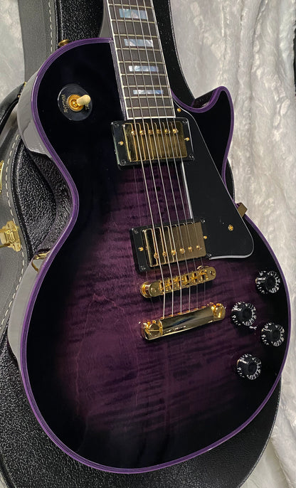 NEW! Gibson Dealer Select Custom Shop Les Paul Custom Purple Widow AAA Figured Flame Top - Authorized Dealer - 9.9 lbs - G07675