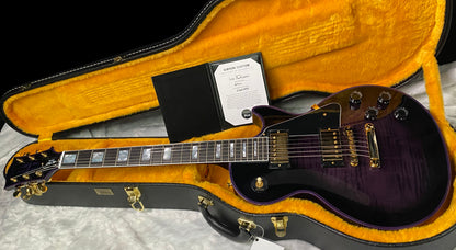 NEW! Gibson Dealer Select Custom Shop Les Paul Custom Purple Widow AAA Figured Flame Top - Authorized Dealer - 9.9 lbs - G07675