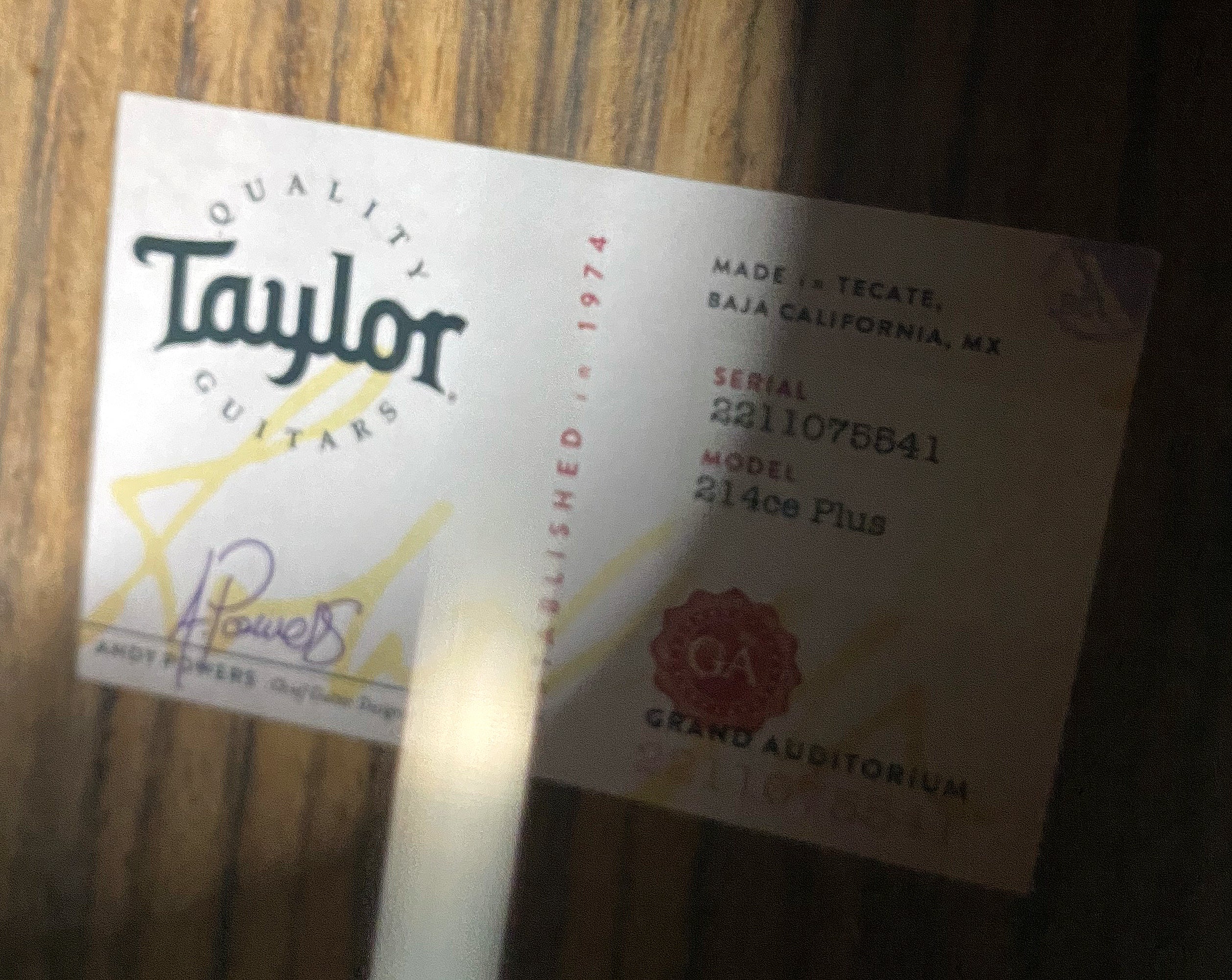 NEW! Taylor 214ce Plus Grand Auditorium Acoustic-Electric Guitar Natural Finish - 4.7lbs - Authorized Dealer - G06248