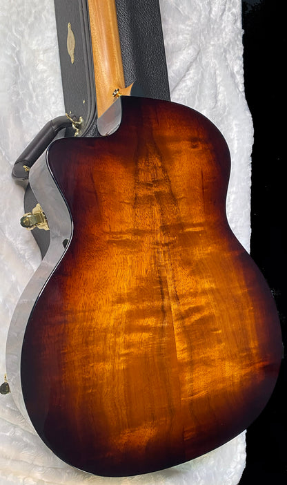 NEW! Taylor 224ce-K DLX Grand Auditorium Acoustic-Electric Guitar - Tobacco - 4.9lbs - Authorized Dealer - G06266