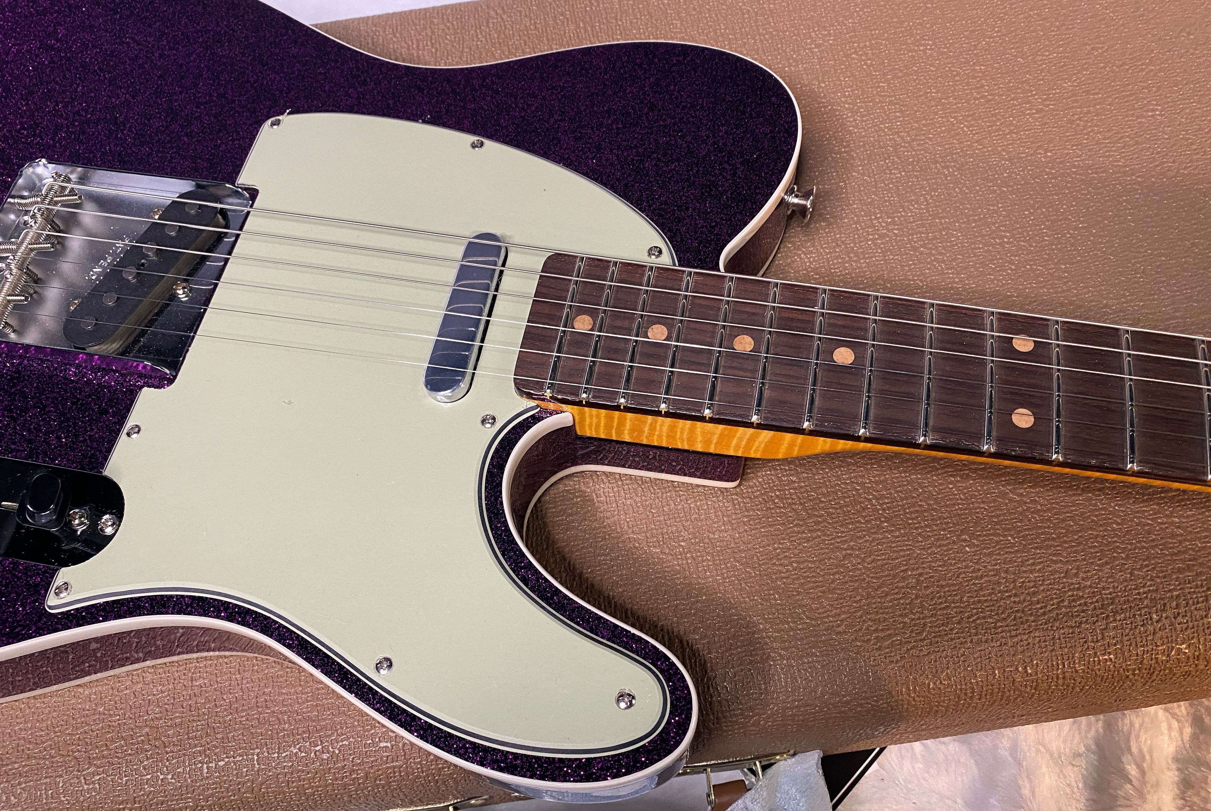 NEW! Fender Custom Shop Flamethrower Telecaster Custom - NOS - Modern Specs - Texas Special Pick-Ups - AAAA Flamed Neck - Magenta Sparkle - Authorized Dealer - 7.6 lbs - G06979