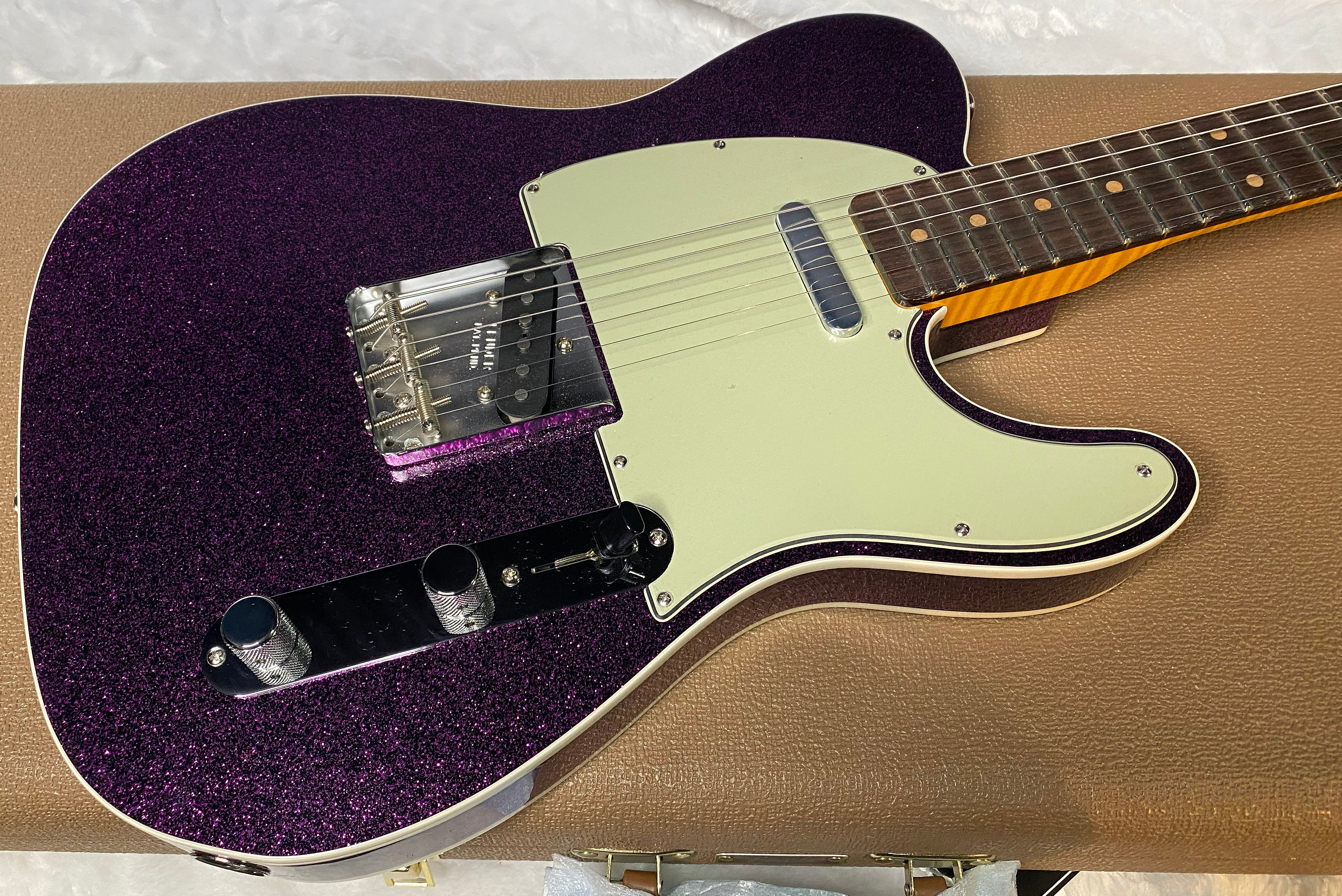 NEW! Fender Custom Shop Flamethrower Telecaster Custom - NOS - Modern Specs - Texas Special Pick-Ups - AAAA Flamed Neck - Magenta Sparkle - Authorized Dealer - 7.6 lbs - G06979