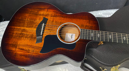 NEW! Taylor 224ce-K DLX Grand Auditorium Acoustic-Electric Guitar - Tobacco - 4.9lbs - Authorized Dealer - G06243