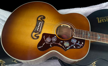 NEW! ! Gibson Custom Acoustic SJ-200 Elegant Koa Acoustic-Electric Guitar - Honey Burst - Authorized Dealer - 4.9 lbs - G07705