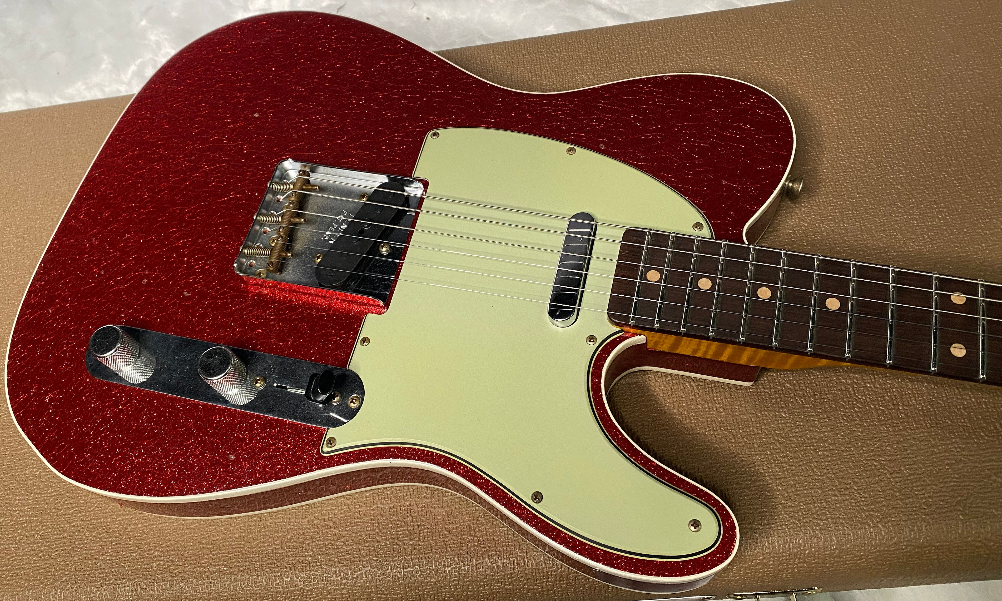 NEW! Fender Custom Shop Flamethrower Telecaster Custom - Journeyman Relic - Modern Specs - Texas Special Pick-Ups - AAAA Flamed Neck - Red Sparkle - Authorized Dealer - 7.4lbs - G06976