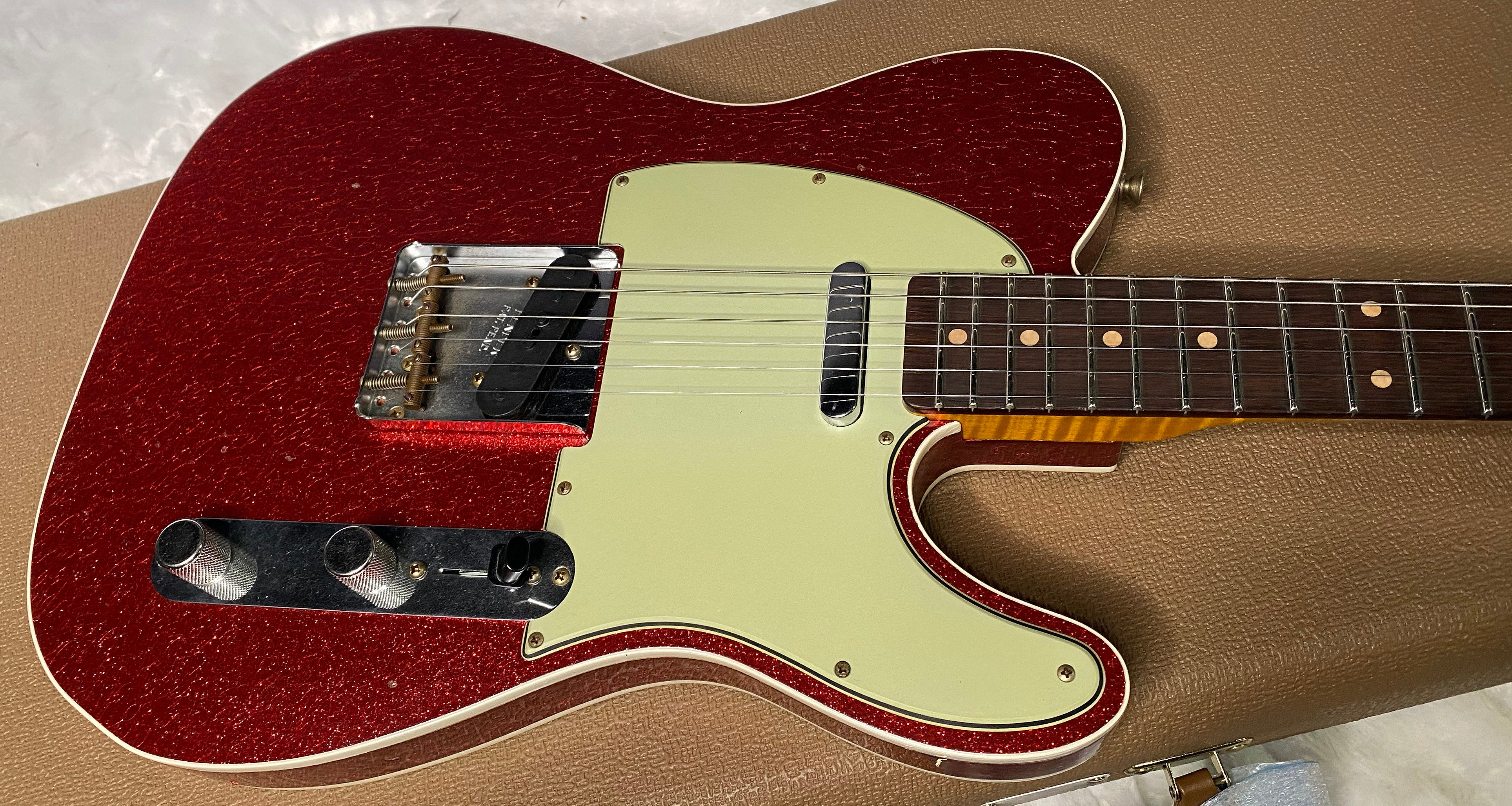 NEW! Fender Custom Shop Flamethrower Telecaster Custom - Journeyman Relic - Modern Specs - Texas Special Pick-Ups - AAAA Flamed Neck - Red Sparkle - Authorized Dealer - 7.4lbs - G06976