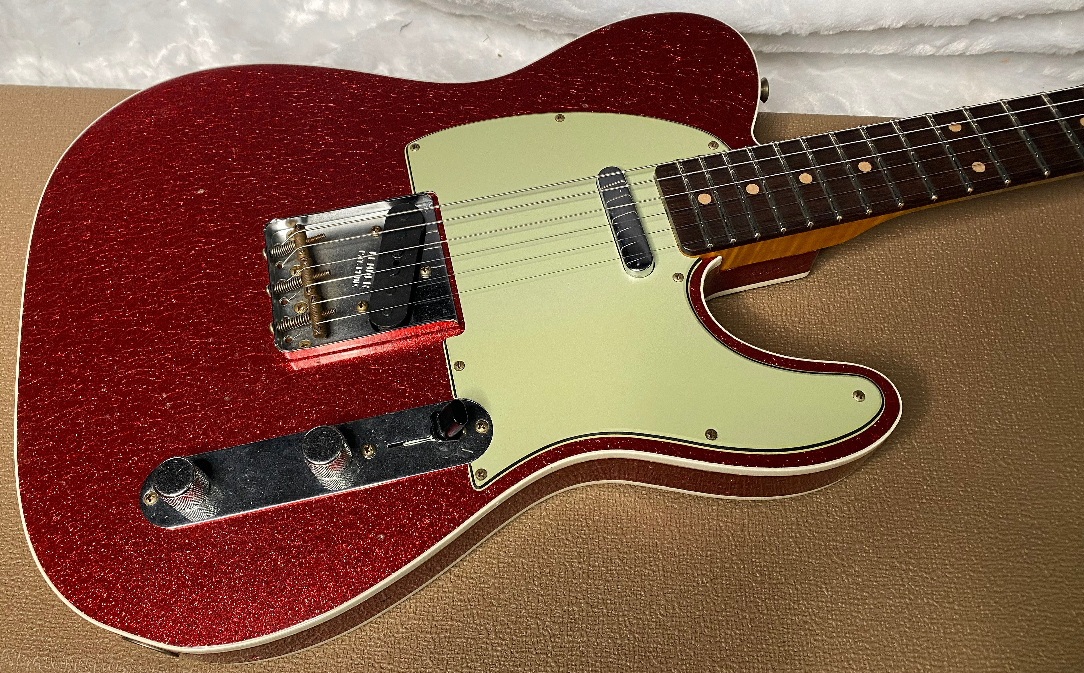 NEW! Fender Custom Shop Flamethrower Telecaster Custom - Journeyman Relic - Modern Specs - Texas Special Pick-Ups - AAAA Flamed Neck - Red Sparkle - Authorized Dealer - 7.4lbs - G06976