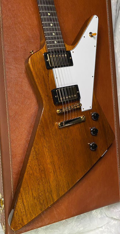 NEW! Gibson Custom 1958 Mahogany Explorer Reissue Electric Guitar - Antique Natural, VOS - Authorized Dealer - Only 7.9lbs - G07667