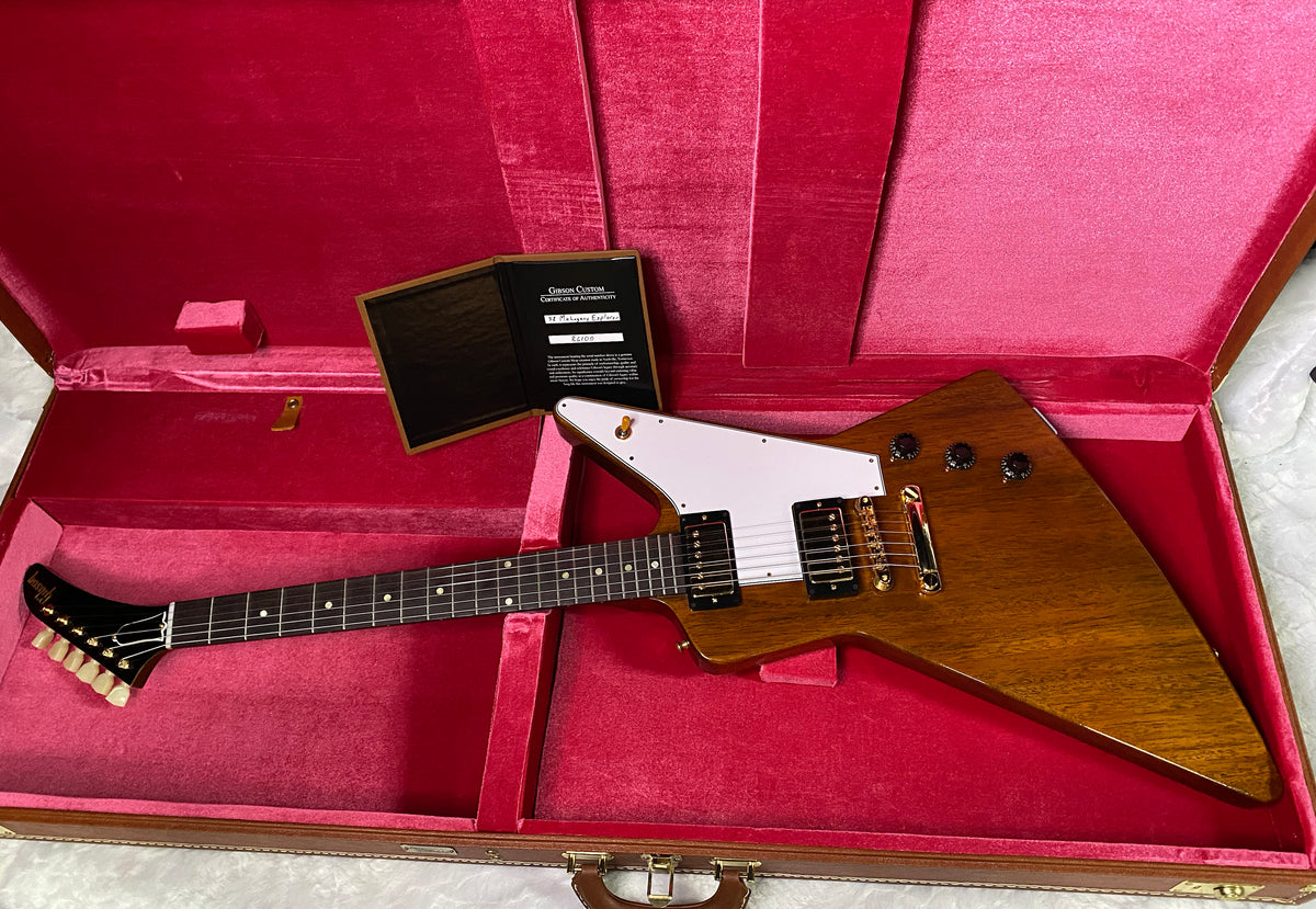 NEW! Gibson Custom 1958 Mahogany Explorer Reissue Electric Guitar - Antique Natural, VOS - Authorized Dealer - Only 7.9lbs - G07667