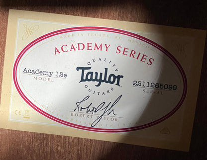 NEW! Taylor Academy 12e Acoustic-electric Guitar - Natural - 4.3lbs - Authorized Dealer - G06271