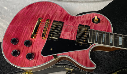 NEW! Gibson Dealer Select Custom Shop Les Paul Custom AAA Figured Top - Transparent Pink - Authorized Dealer - WOW! 8.65 lbs - G06982