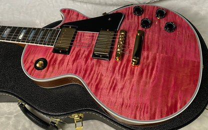 NEW! Gibson Dealer Select Custom Shop Les Paul Custom AAA Figured Top - Transparent Pink - Authorized Dealer - WOW! 8.65 lbs - G06982