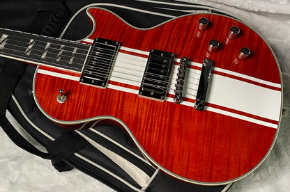NEW! Epiphone Futura Les Paul Custom - AAAA Flame Top - Rally Red Gloss - Limited Edition - Deluxe Gig Bag - 7.9 lbs - Authorized Dealer - G07692
