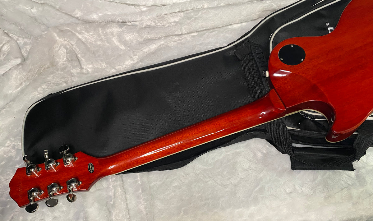 NEW! Epiphone Futura Les Paul Custom - AAAA Flame Top - Rally Red Gloss - Limited Edition - Deluxe Gig Bag - 8 lbs - Authorized Dealer - G07694