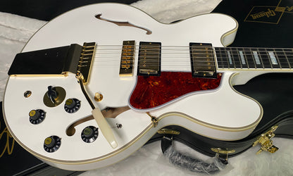 NEW ! Epiphone Inspired by Gibson Custom Alex Lifeson 1976 ES-355 Reissue Electric Guitar - Alpine White - Authorized Dealer - IN-STOCK!