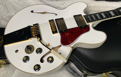 NEW ! Epiphone Inspired by Gibson Custom Alex Lifeson 1976 ES-355 Reissue Electric Guitar - Alpine White - Authorized Dealer - IN-STOCK!