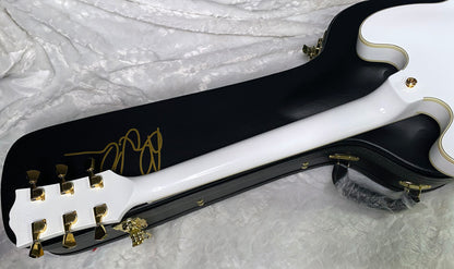 NEW ! Epiphone Inspired by Gibson Custom Alex Lifeson 1976 ES-355 Reissue Electric Guitar - Alpine White - Authorized Dealer - IN-STOCK!