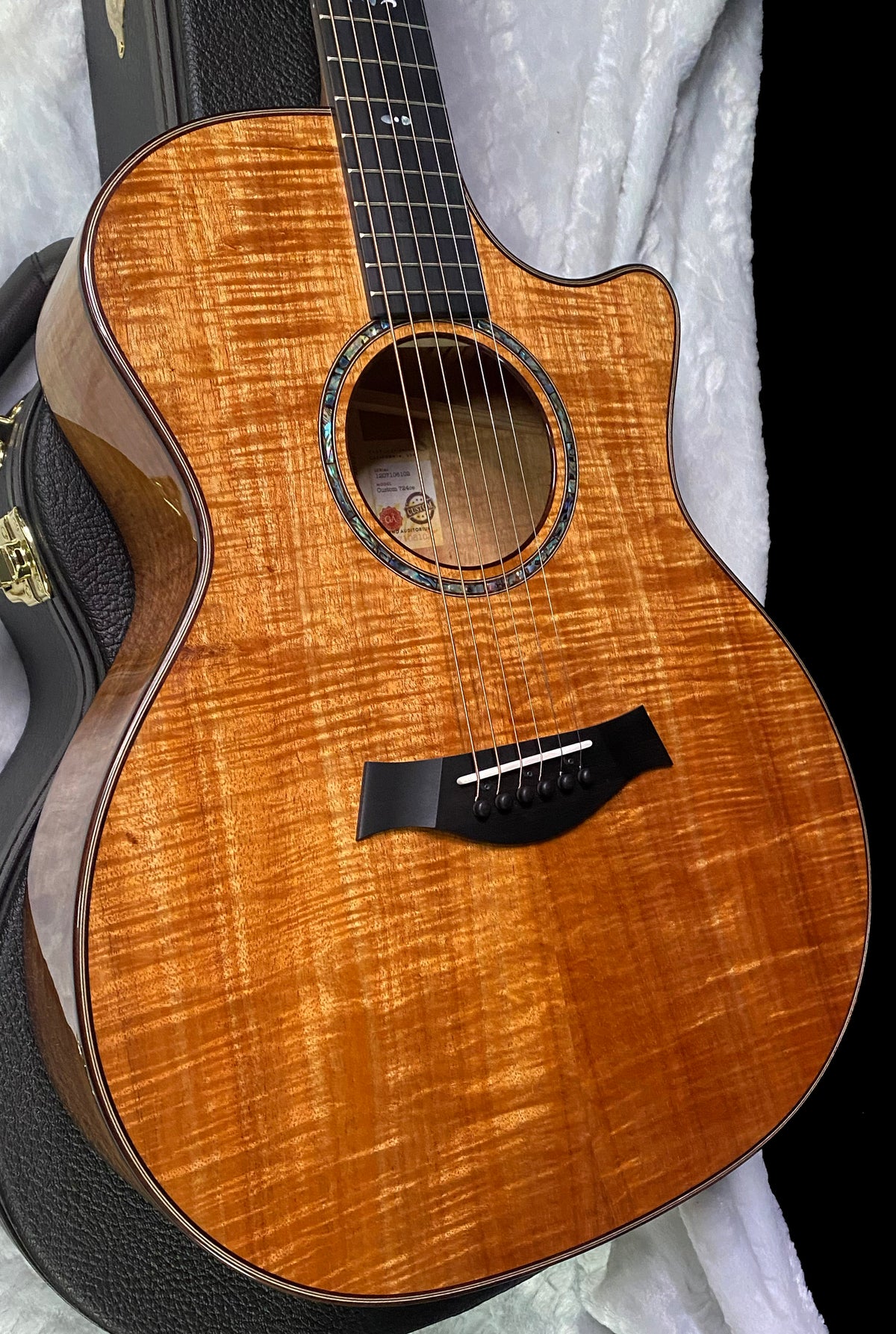 NEW! Taylor Custom 724ce Acoustic-Electric Guitar - Natural Gloss - AAAAA Hand Picked Koa - 4.5lbs - WOW! Authorized Dealer - G07694