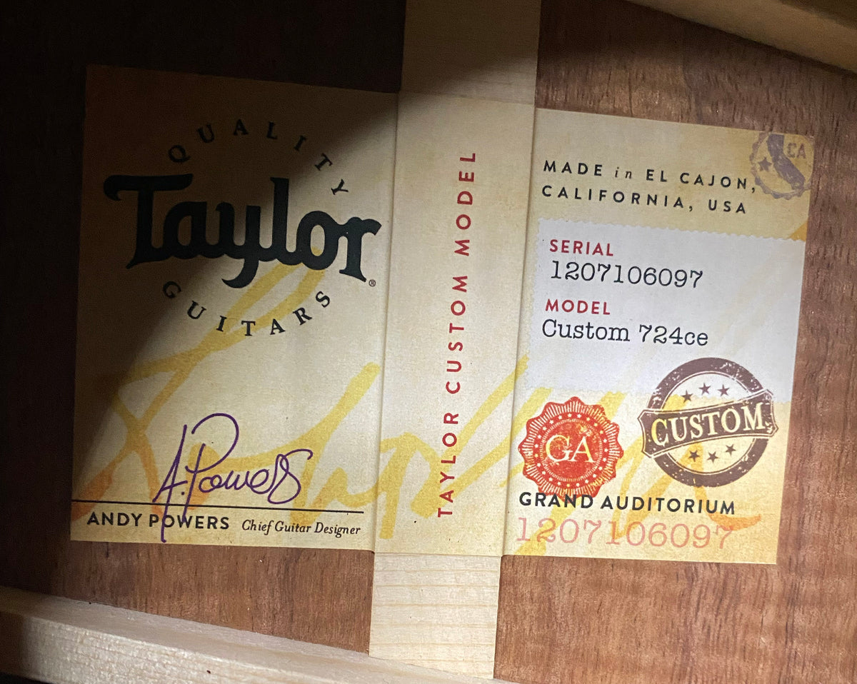 NEW! Taylor Custom 724ce Acoustic-Electric Guitar - Natural Gloss - AAAAA Hand Picked Koa - 4.5lbs - WOW! Authorized Dealer - G07718