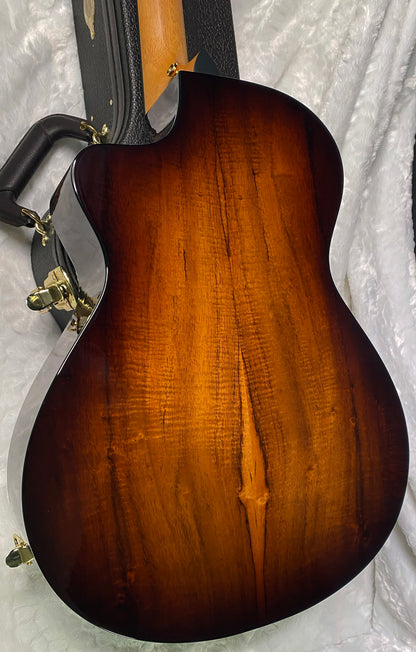 NEW! Taylor 222ce-K DLX Grand Concert Acoustic-Electric Guitar - Tobacco - 4.6lbs - Authorized Dealer - G06251