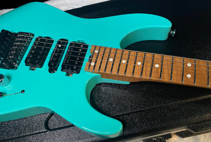 NEW ! Jackson Custom Shop Dinky HSH - Roasted Maple Neck & Fretboard - DK - Seafoam Green - Authorized Dealer - 8.1 lbs - G07719
