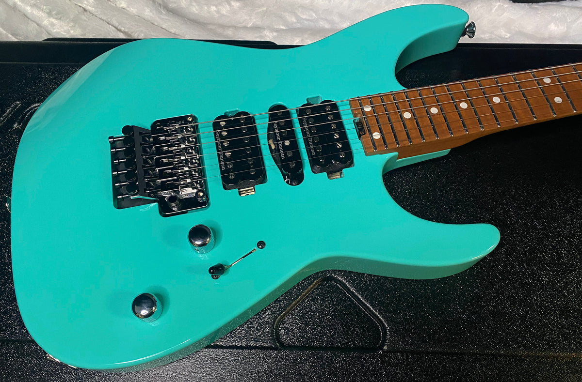 NEW ! Jackson Custom Shop Dinky HSH - Roasted Maple Neck & Fretboard - DK - Seafoam Green - Authorized Dealer - 8.1 lbs - G07719