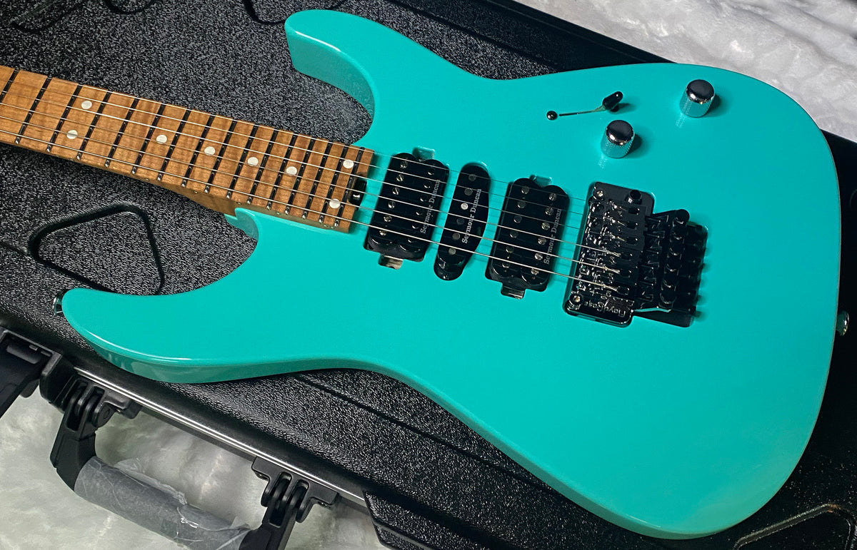 NEW ! Jackson Custom Shop Dinky HSH - Roasted Maple Neck & Fretboard - DK - Seafoam Green - Authorized Dealer - 8.1 lbs - G07719
