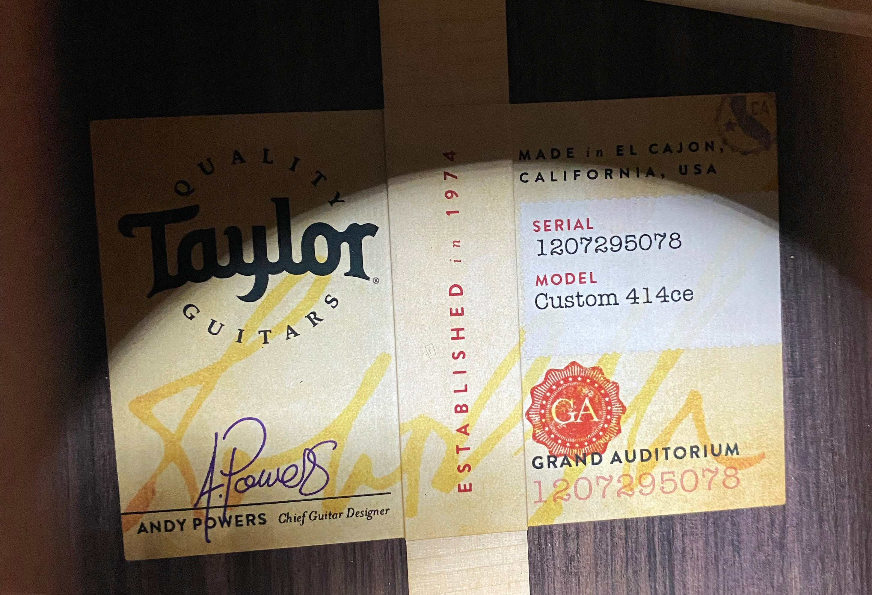 NEW! Taylor 414ce V-Class Special-Edition Grand Auditorium Acoustic-Electric Guitar Shaded Edge Burst - Authorized Dealer - 5lbs - G05545