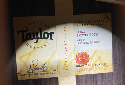 NEW! Taylor 414ce V-Class Special-Edition Grand Auditorium Acoustic-Electric Guitar Shaded Edge Burst - Authorized Dealer - 5lbs - G05545