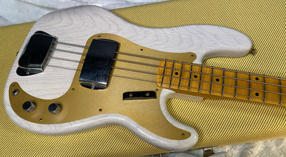 NEW! Fender Custom Shop 1958 Precision Bass Ash Body Journeyman Relic - White Blonde - Authorized Dealer - 8.8lbs - G07723