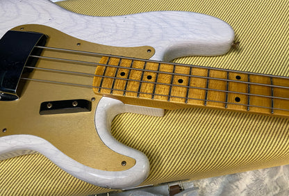 NEW! Fender Custom Shop 1958 Precision Bass Ash Body Journeyman Relic - White Blonde - Authorized Dealer - 8.8lbs - G07723
