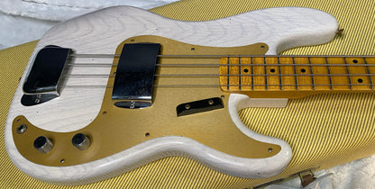 NEW! Fender Custom Shop 1958 Precision Bass Ash Body Journeyman Relic - White Blonde - Authorized Dealer - 8.8lbs - G07723