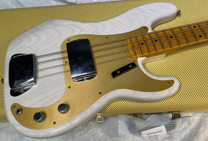 NEW! Fender Custom Shop 1958 Precision Bass Ash Body Journeyman Relic - White Blonde - Authorized Dealer - 8.8lbs - G07723
