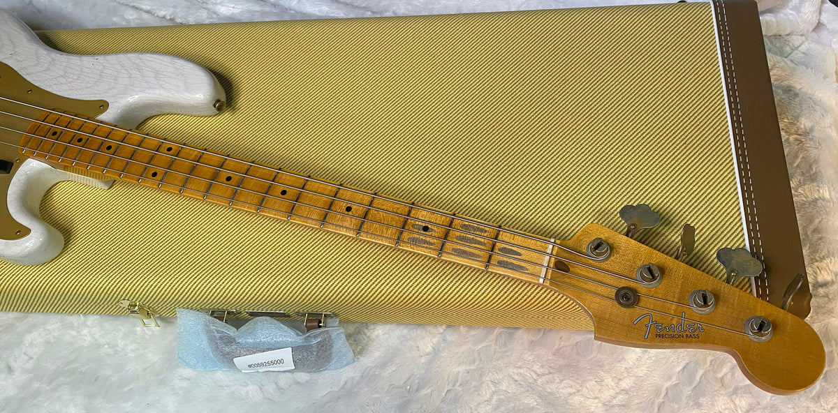 NEW! Fender Custom Shop 1958 Precision Bass Ash Body Journeyman Relic - White Blonde - Authorized Dealer - 8.8lbs - G07723