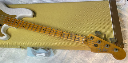 NEW! Fender Custom Shop 1958 Precision Bass Ash Body Journeyman Relic - White Blonde - Authorized Dealer - 8.8lbs - G07723