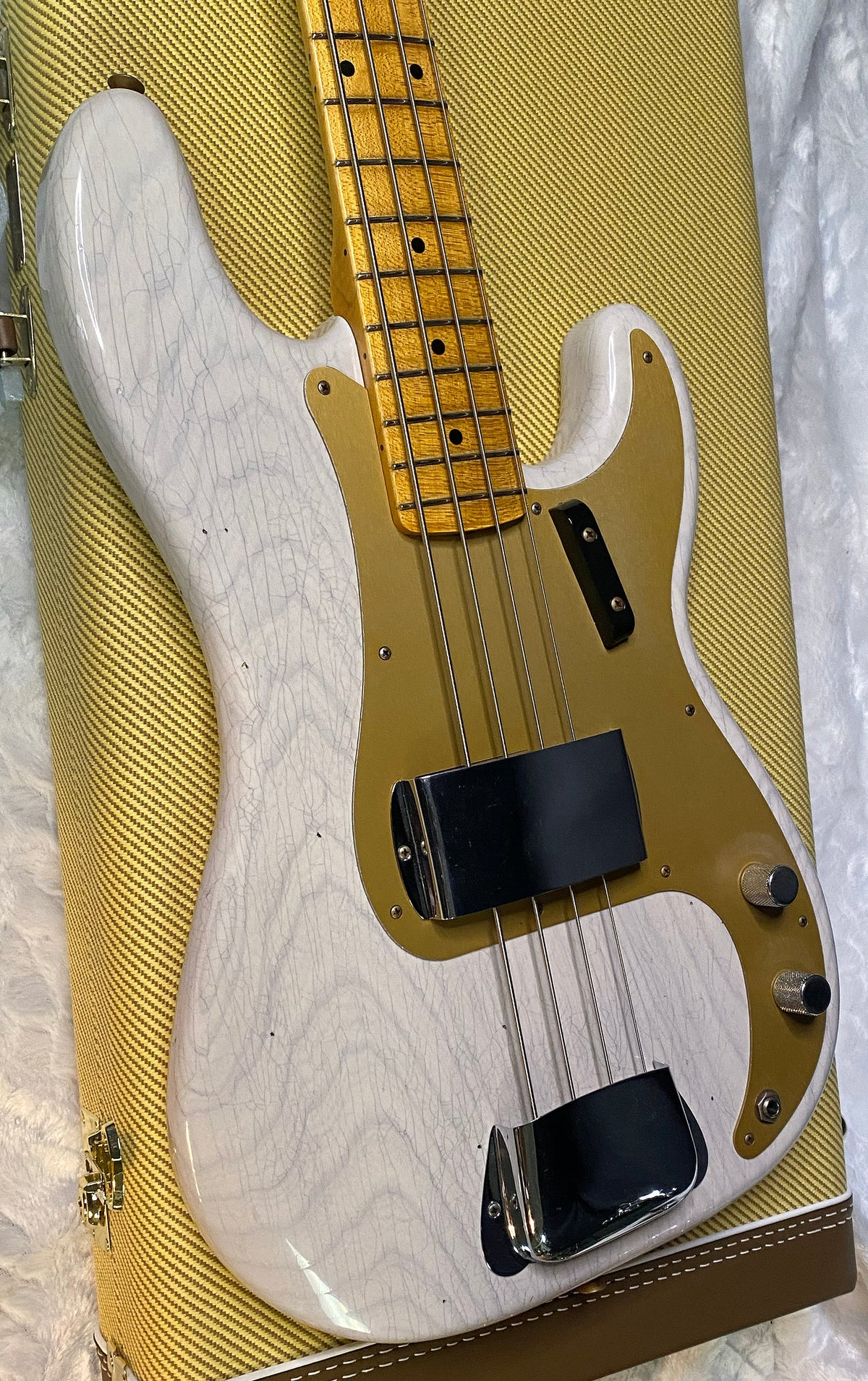 NEW! Fender Custom Shop 1958 Precision Bass Ash Body Journeyman Relic - White Blonde - Authorized Dealer - 8.8lbs - G07723