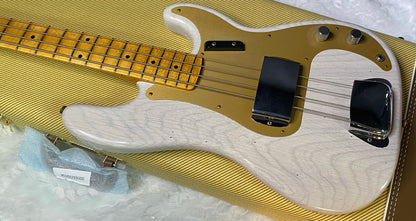 NEW! Fender Custom Shop 1958 Precision Bass Ash Body Journeyman Relic - White Blonde - Authorized Dealer - 8.8lbs - G07723