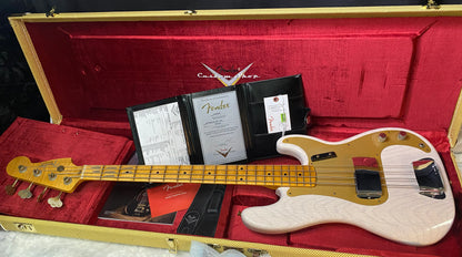 NEW! Fender Custom Shop 1958 Precision Bass Ash Body Journeyman Relic - White Blonde - Authorized Dealer - 8.8lbs - G07723