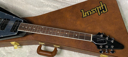 NEW! Gibson '70s Flying V Mirror Electric Guitar Ebony - Limited Edition - Only 7lbs! Authorized Dealer - G06309
