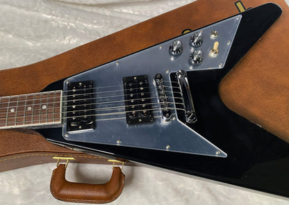 NEW! Gibson '70s Flying V Mirror Electric Guitar Ebony - Limited Edition - Only 7lbs! Authorized Dealer - G06309