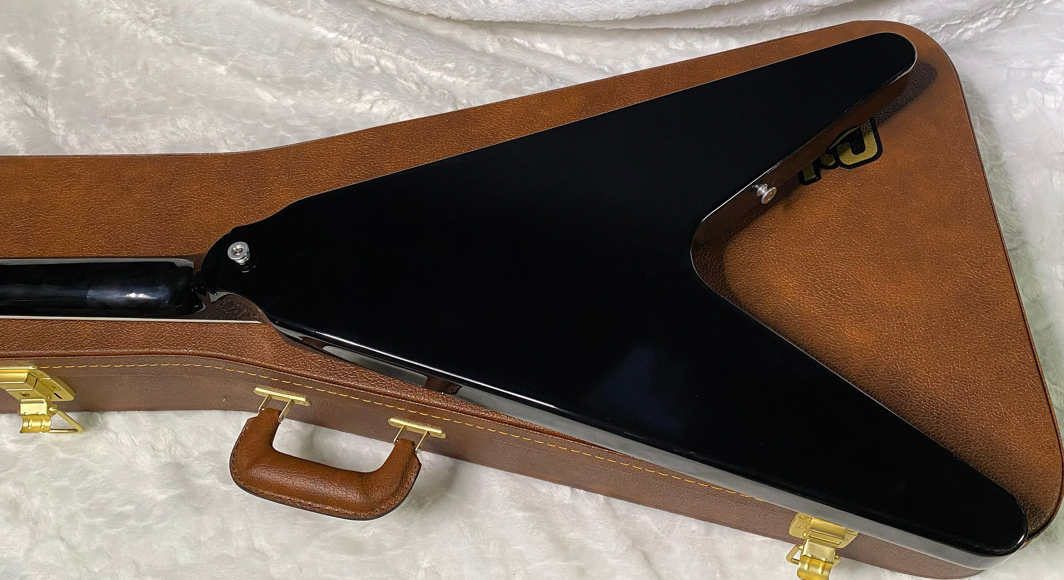 NEW! Gibson '70s Flying V Mirror Electric Guitar Ebony - Limited Edition - Only 7lbs! Authorized Dealer - G06309