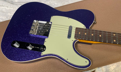 NEW! Fender Custom Shop Flamethrower Telecaster Custom - NOS - Modern Specs - Texas Special Pick-Ups - AAAA Flamed Neck - Purple Sparkle - Authorized Dealer - 7.7lbs - G07725