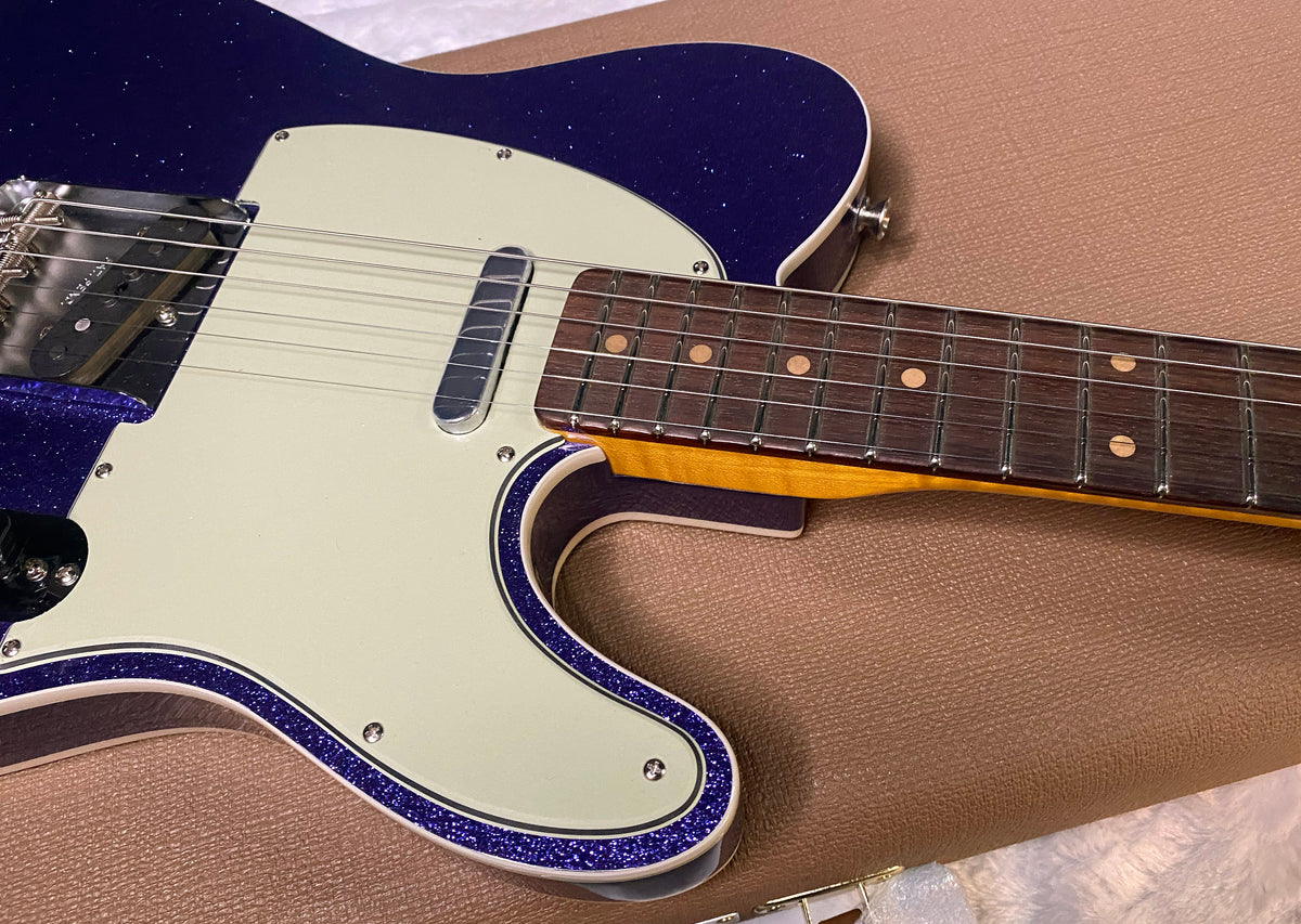 NEW! Fender Custom Shop Flamethrower Telecaster Custom - NOS - Modern Specs - Texas Special Pick-Ups - AAAA Flamed Neck - Purple Sparkle - Authorized Dealer - 7.7lbs - G07725