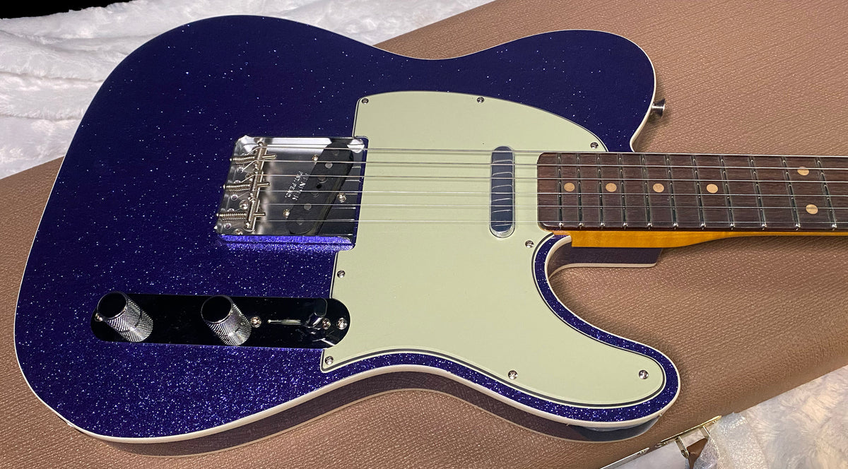 NEW! Fender Custom Shop Flamethrower Telecaster Custom - NOS - Modern Specs - Texas Special Pick-Ups - AAAA Flamed Neck - Purple Sparkle - Authorized Dealer - 7.7lbs - G07725