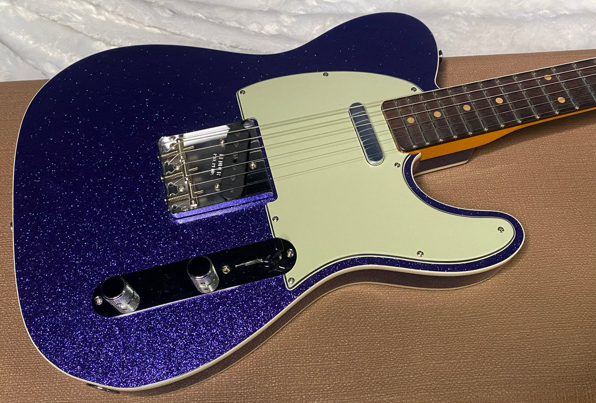 NEW! Fender Custom Shop Flamethrower Telecaster Custom - NOS - Modern Specs - Texas Special Pick-Ups - AAAA Flamed Neck - Purple Sparkle - Authorized Dealer - 7.7lbs - G07725