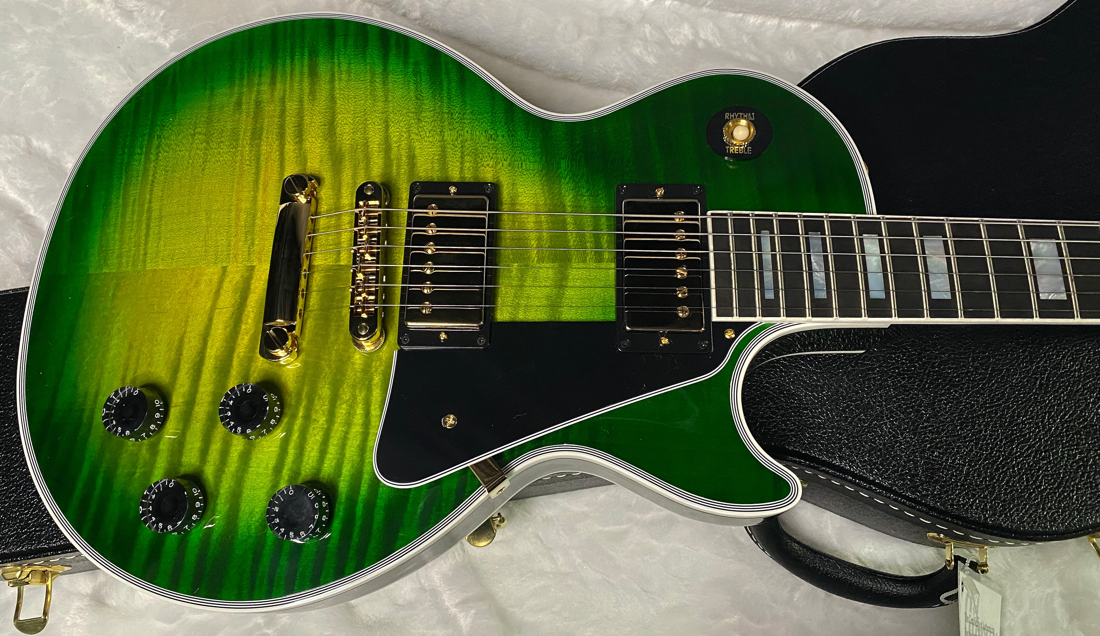 NEW! Gibson Dealer Select Custom Shop Les Paul Custom AAA Figured Top - Iguana Burst - Authorized Dealer - WOW! 8.5lbs - G06310 - Blem - SAVE BIG!
