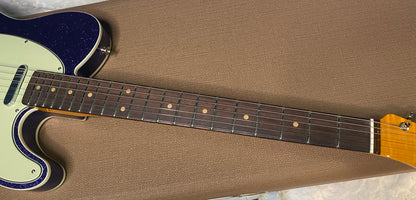 NEW! Fender Custom Shop Flamethrower Telecaster Custom - NOS - Modern Specs - Texas Special Pick-Ups - AAAA Flamed Neck - Purple Sparkle - Authorized Dealer - 7.7lbs - G07725