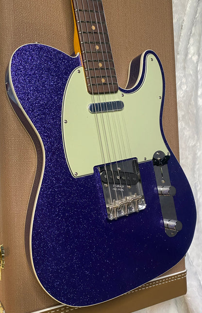 NEW! Fender Custom Shop Flamethrower Telecaster Custom - NOS - Modern Specs - Texas Special Pick-Ups - AAAA Flamed Neck - Purple Sparkle - Authorized Dealer - 7.7lbs - G07725