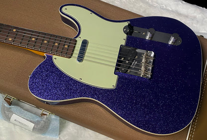 NEW! Fender Custom Shop Flamethrower Telecaster Custom - NOS - Modern Specs - Texas Special Pick-Ups - AAAA Flamed Neck - Purple Sparkle - Authorized Dealer - 7.7lbs - G07725