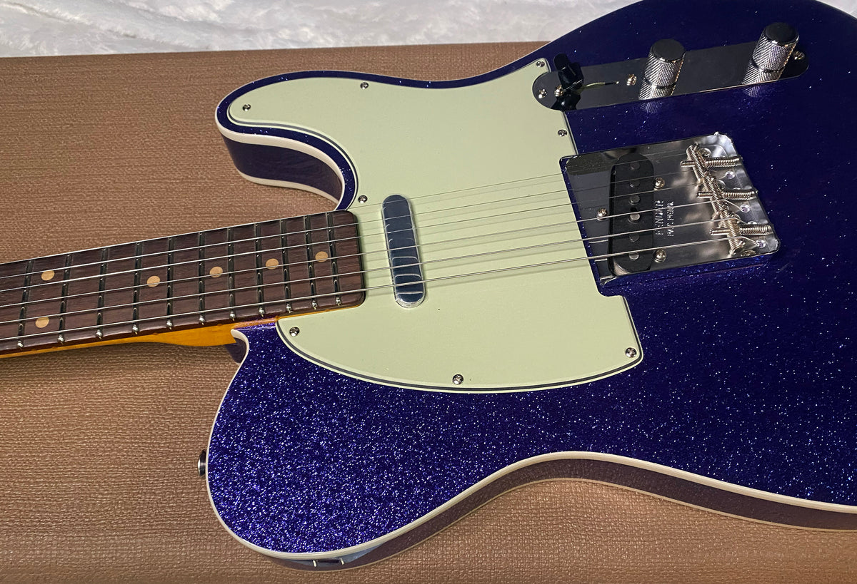 NEW! Fender Custom Shop Flamethrower Telecaster Custom - NOS - Modern Specs - Texas Special Pick-Ups - AAAA Flamed Neck - Purple Sparkle - Authorized Dealer - 7.7lbs - G07725